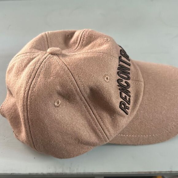 JUUN. J Rencontre Unisex Tan Wool‎ Blend Embroidered Classic Dad's Hat OSFA - Picture 3 of 7